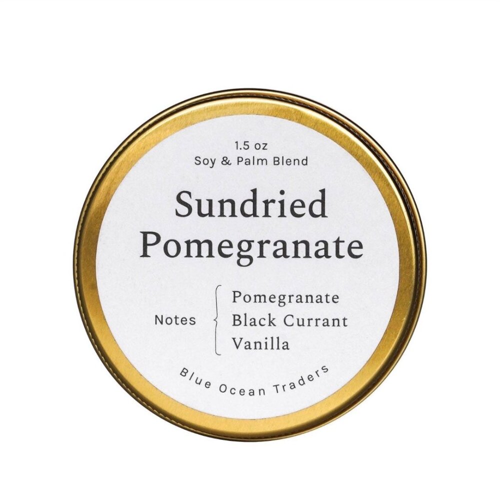 Sundried Pomegranate Travel Tin Candle: Small